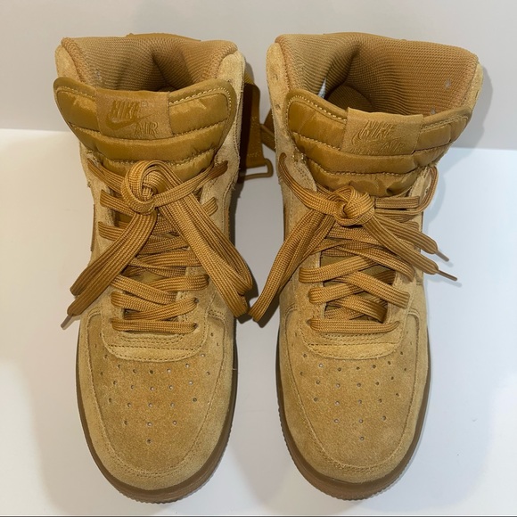 Nike Air Force 1 High LV8 GS Youth AF1 Wheat 🌾 Gum Light Brown #K0262700 *NO📦 - Picture 5 of 16
